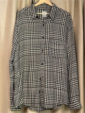 Zara gingham button down shirt